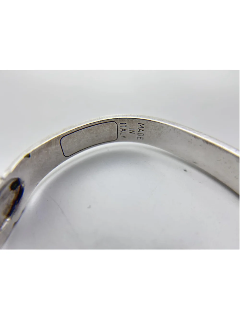 Until There's A Cure Sterling Silver Italy Hinged Cuff Bracelet HIV AIDS Charity